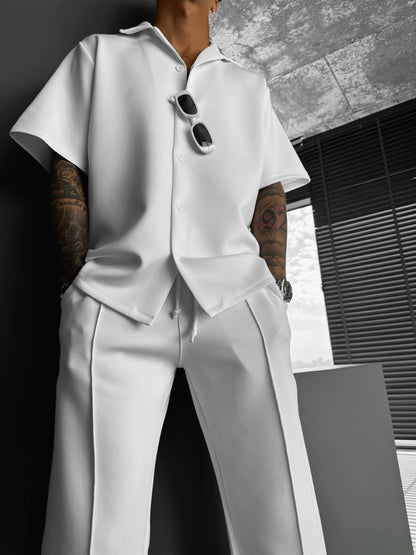 Loose Fit Duikstof Broek - Wit