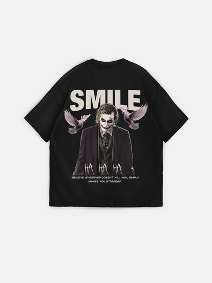 Oversize Smile T-Shirt - Black